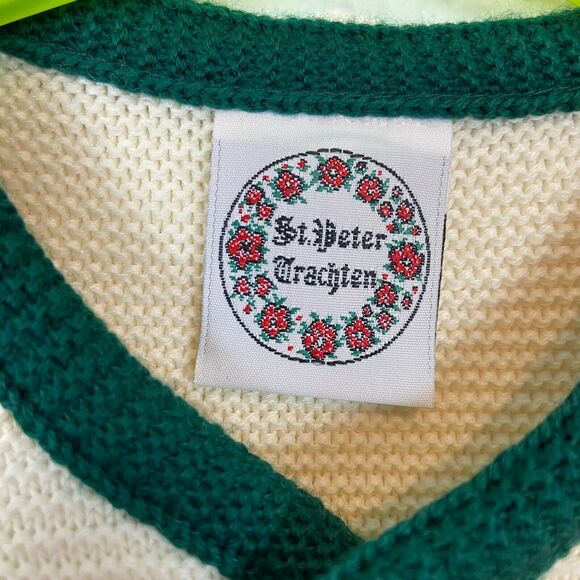 St. Peter Trachten Cardigan Sweater Sz 6 Vintage German Oktoberfest Austrian - Picture 5 of 16
